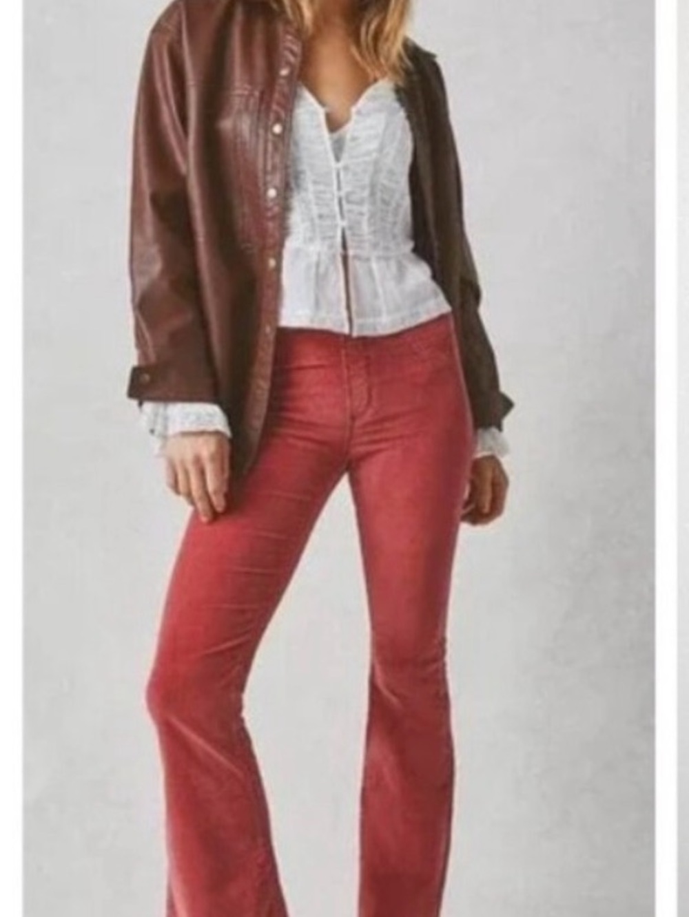 We The Free Rusty Rose Corduroy Flare Pants
